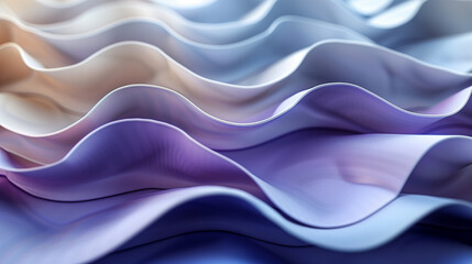 Abstract wavy paper in purple and white background