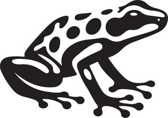 VECTORIZED POISON FROG ILLUSTRATION FOR DIGITAL CONTENT GENERATION, VECTORIZED POISON FROG SILHOUETTE FOR STICKERS, PRINTS, WEB PAGES, ICONS, ILLUSTRATIONS AND IMAGE EDITING