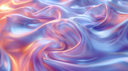 Abstract 3D fluid shapes in light pastel purple, pink and blue colors Background