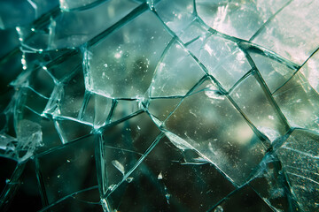 Shattered Glass Patterns in Turquoise Tones