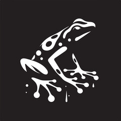 VECTORIZED POISON FROG ILLUSTRATION FOR DIGITAL CONTENT GENERATION, VECTORIZED POISON FROG SILHOUETTE FOR STICKERS, PRINTS, WEB PAGES, ICONS, ILLUSTRATIONS AND IMAGE EDITING