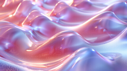 Abstract 3D fluid shapes in light pastel purple, pink and blue colors Background