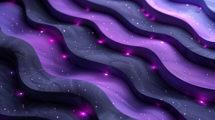 3d render of purple wavy abstract background