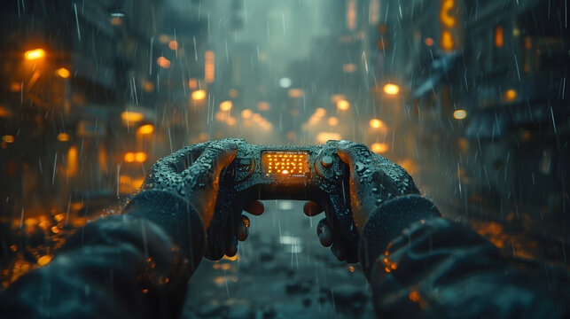 Realistic console game in a sci-fi world
