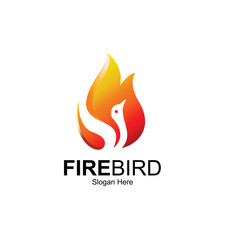 fire bird logo design concept