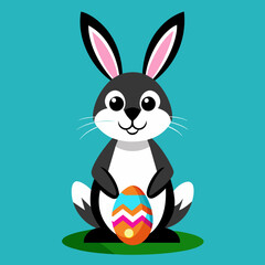 Adorable Easter Rabbit and Bunny Vector Illustration Perfect for Spring Designs