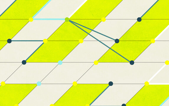 Lime Geometrical Lattice Mathematical Diagram
