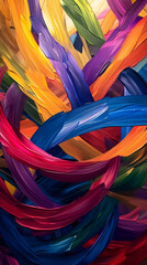 colorful ribbons closeup background