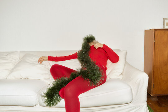 Conceptual christmas portrait 