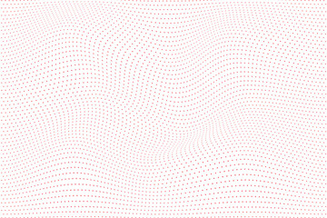 simple abestract small red color seamlees small polka dot wavy pattern - obrazy, fototapety, plakaty