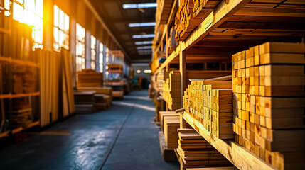 Showroom of an exclusive seller of construction timber.