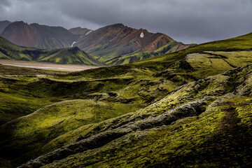 Paysage volcanique en Islande - obrazy, fototapety, plakaty