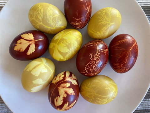 Easter Eggs On The Plate