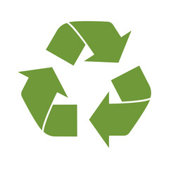 Recycling icon on transparent background