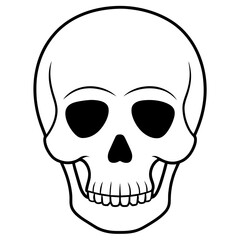 Discover Exquisite Human Skull Silhouette Vector Graphics for Your Designs