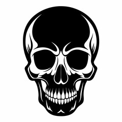 Discover Exquisite Human Skull Silhouette Vector Graphics for Your Designs