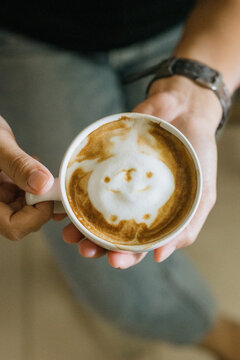 Latte art Cat