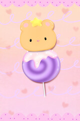 baby shower card with teddy bear