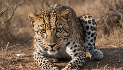 A-Leopard-With-Its-Eyes-Locked-On-Its-Prey-Calcul- 2