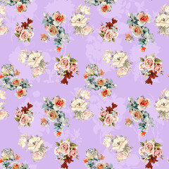 Seamless summer pattern with flower.