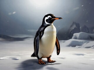 Obraz premium penguin on the snow