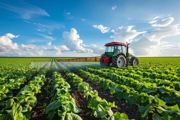 tractor working in the field