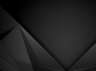Black abstract geometric background from polygons - obrazy, fototapety, plakaty