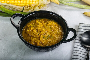 Vegan cuisine - Indian soup daal