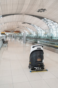 Cleaning machine at the airport.