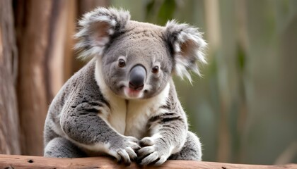 A-Koala-With-Its-Paws-Pressed-Together-In-A-Cute-G-