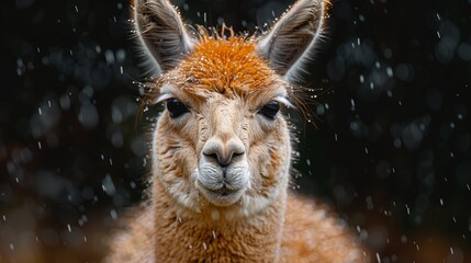 Fototapeta premium A llama with an alpaca. Modern illustration