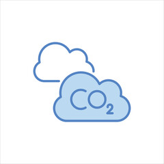 CO2  Icon editable stock vector icon