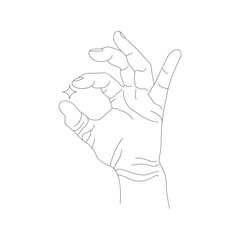 Line Art Hands With Crystals