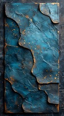 Luxurious Dark Teal and Bronze Decorative Background Generative AI
