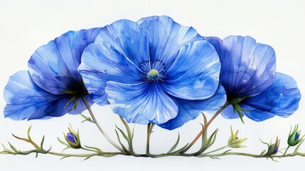 An exquisite watercolor flower