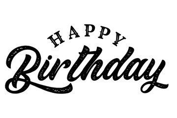 Happy Birthday typography lettering vector illustration.
