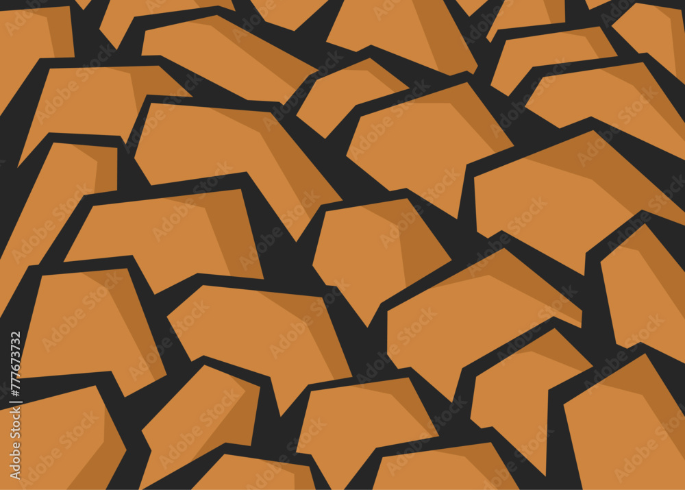Poster abstract background with seamless irregular staircase line pattern