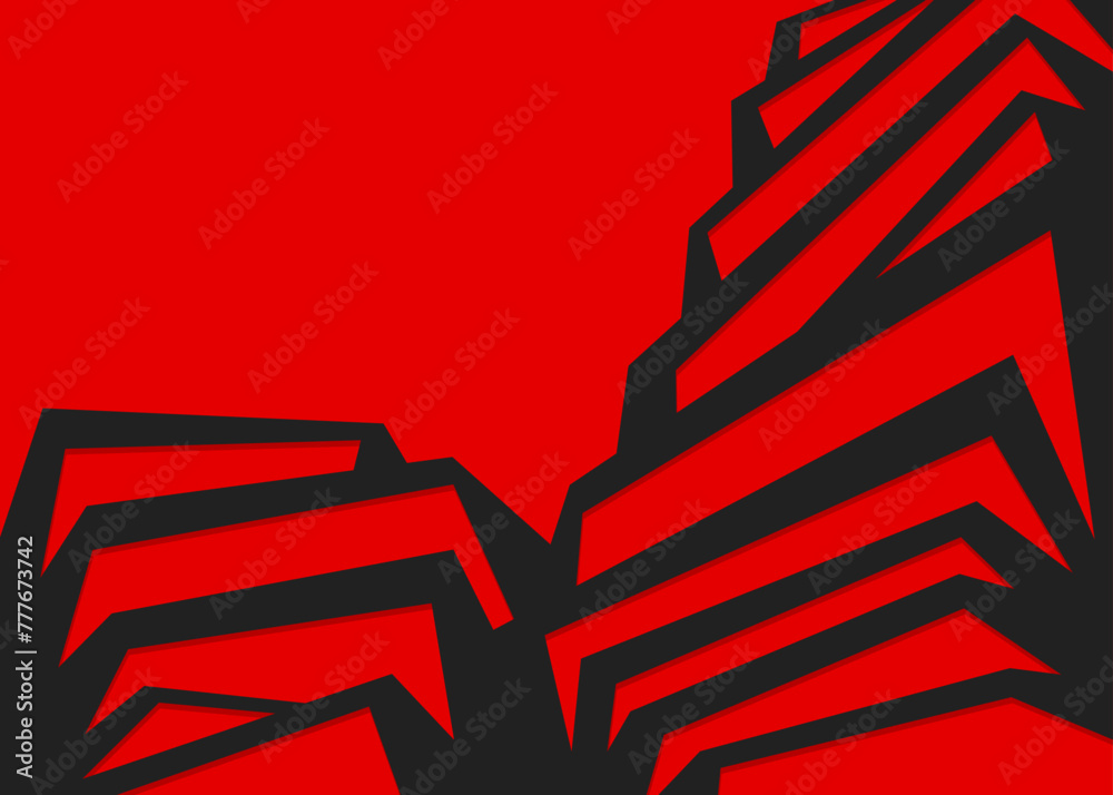 Poster abstract background with irregular staircase line pattern and with some copy space area