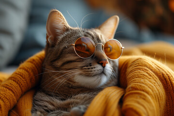 Cat with sunglass