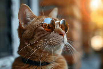 Cat with sunglass