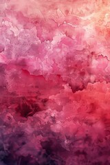 Soft Watercolor Textured Background in Shades of Red and Pink Generative AI
