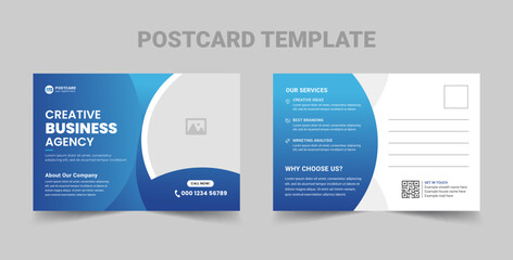 Modern Business Postcard EDDM Design Template. Vector Illustration