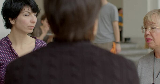 Group supervision offers opportunities for peer learning and mutual support Group of women psychotherapists come together under guidance of supervisor to reflect on and discuss their clinical work