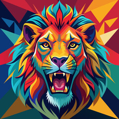 tiger, lion, vector, head, animal, tattoo, face, 