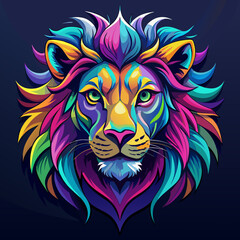 tiger, lion, vector, head, animal, tattoo, face, 