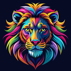 tiger, lion, vector, head, animal, tattoo, face, 