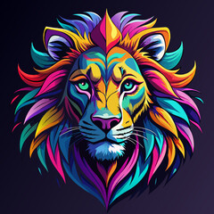 tiger, lion, vector, head, animal, tattoo, face, 