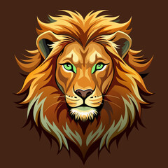 tiger, lion, vector, head, animal, tattoo, face, 