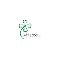 Clover leaf logo icon design template vector