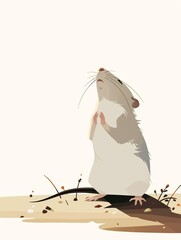Playful Rat in Hide and Seek Adventure Generative AI